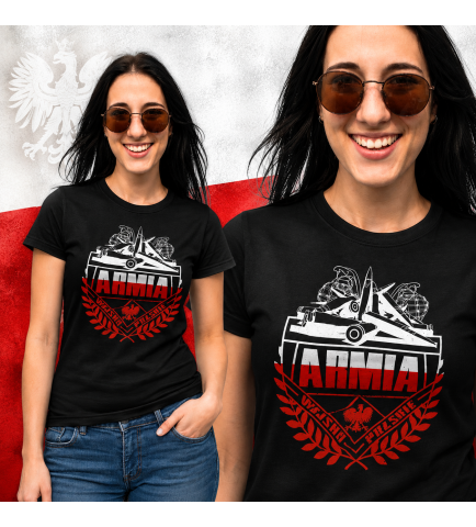 Koszulka damska- ARMIA (BIAŁO-CZERWONY)